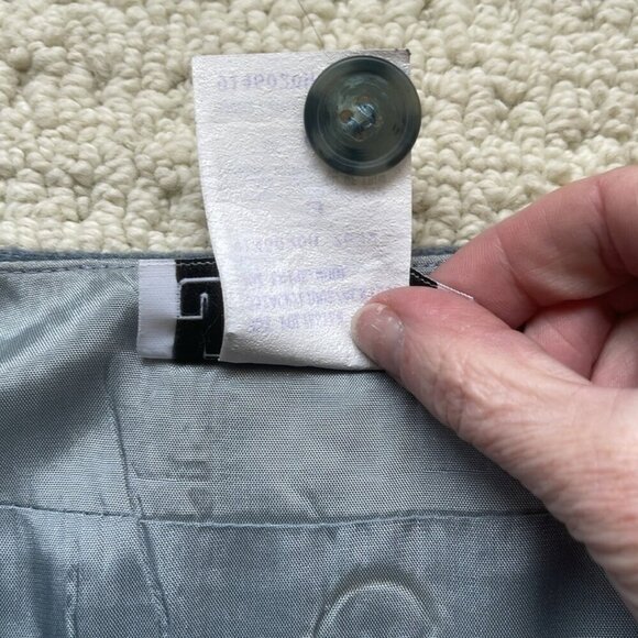 Jacob Vintage Blue Wool Wrap Skirt Size 3 - Picture 8 of 12